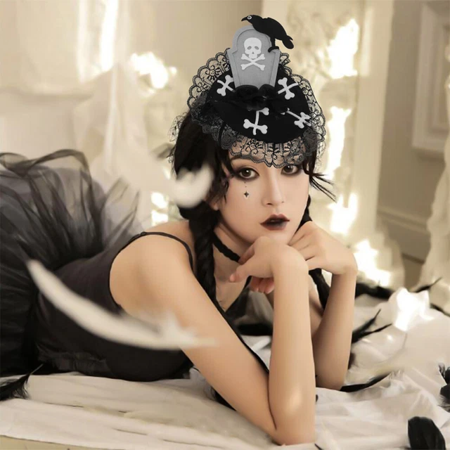 4 PIEZAS Hallowen Spider Sombrero Demadera Sombrero de Bruja Deluxe para Disfraz - Accesorios de Disfraz