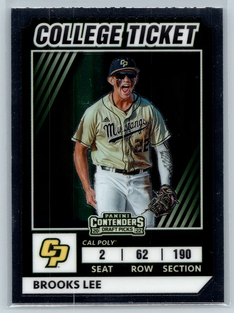Brooks Lee 2022  Panini Elite Extra Edition College Tickets Optic Cal Poly