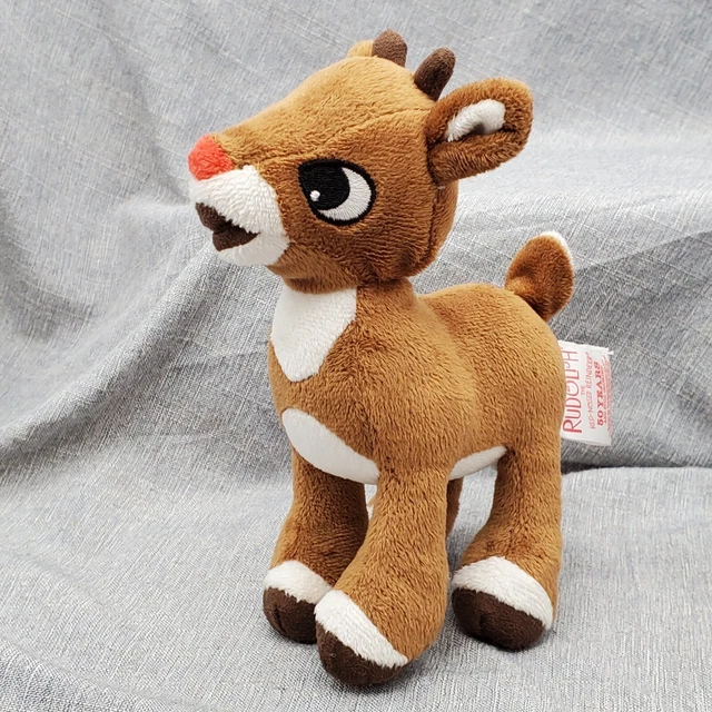 Stuffed Rudolph RUDOLPH THE RED Nosed Reindeer 50th Anniversary 7 Inch Stuffed Plush ...
