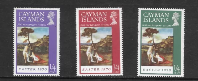 M4463 Cayman Islands Easter 1970 Qeii Set  Of Stamps