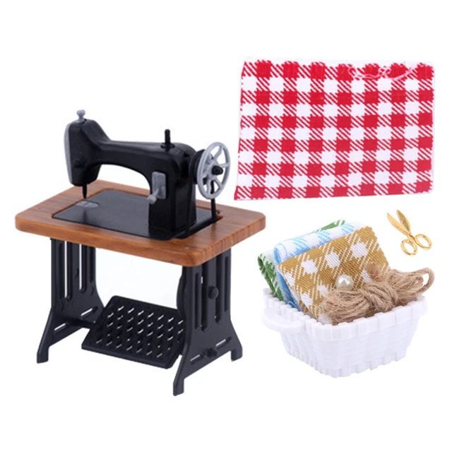 TINY SEWING MACHINE Doll Tailor Kids Pretend Play Toy Model £9.19