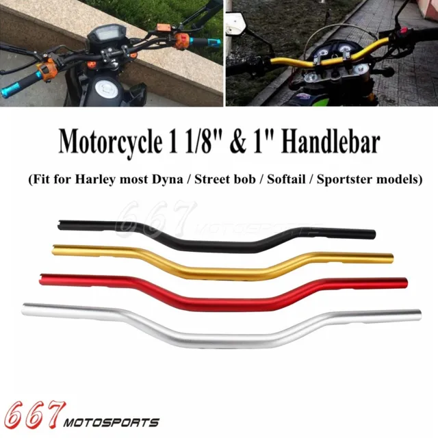 1-1/8" Club Style Handlebar For Harley Dyna Softail Sportster Low Rider S FXLRS