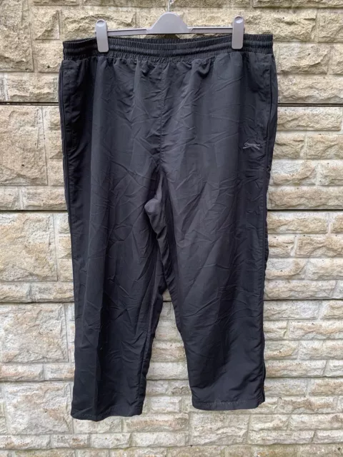 Mens Slazenger Black Elasticated Zip Hem Activewear Trousers UK 4XL L28"