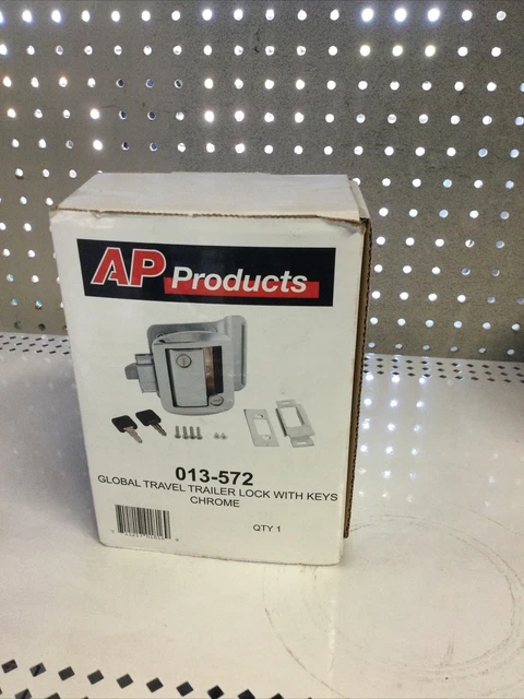 AP Products Global Travel Trailer Lock with Keys CHROME #013-572