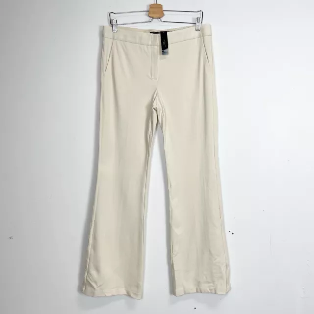 BCBGMaxAzria Pants Womens Size 10 Cream Dress Pant Carla the Slim Flare NWT