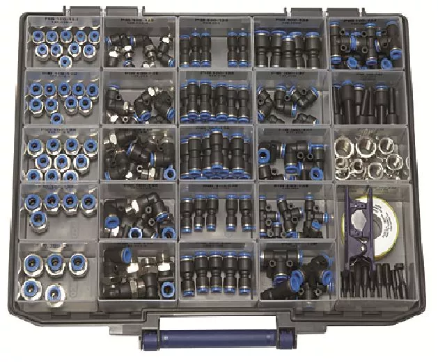 Neumático Caja de Surtidos Aire Comprimido Conector Eléctrico "Azul Serie "