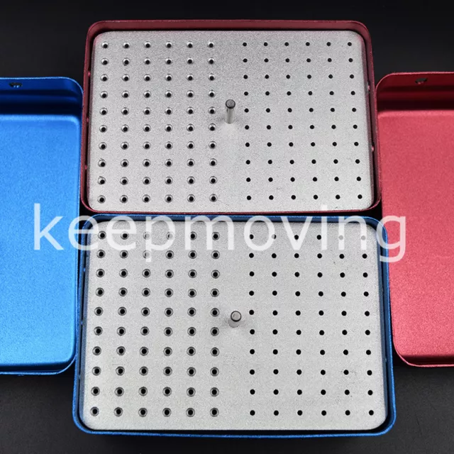 120 Holes Endo File Bur Holder Block Autoclave Sterilizer Case Disinfection Box 3