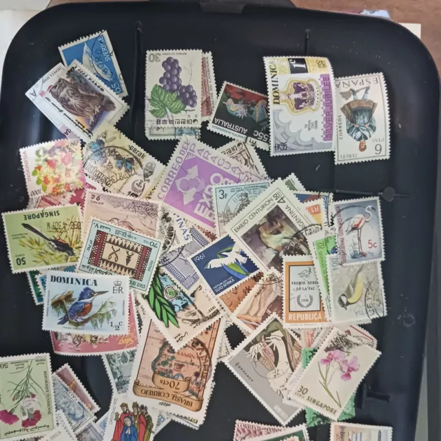 100+ Different Worldwide Stamps, Many Commemoratives