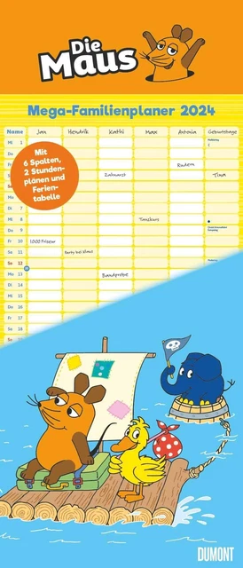KALENDER 2024 MEGAPLANER Die Maus Zur Sendung mit der Maus DUMONT