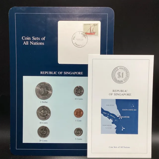 Coin Sets of All Nations Singapore With Country Card