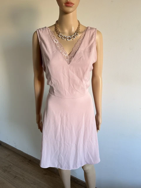Robe Rose Sans Manches Terry Lane En Cachemire - Taille L, Neuve Avec étiquettes