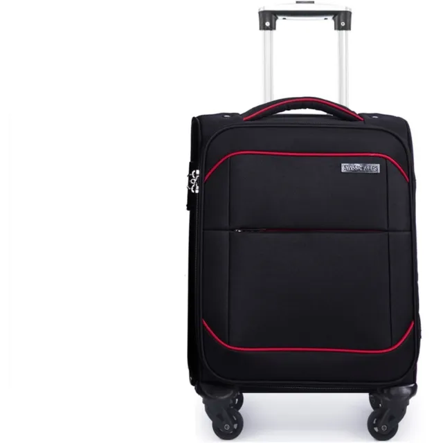 Swiss Milan Soft Trolley Luggage Case 57cm - Black