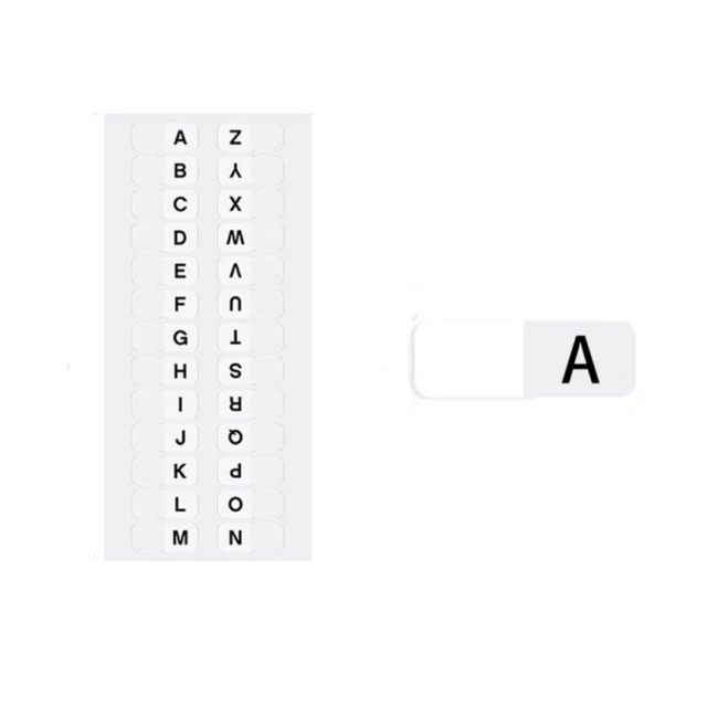ALPHABET INDEX TABS White Book Tabs New Page Markers Files EUR 4,79