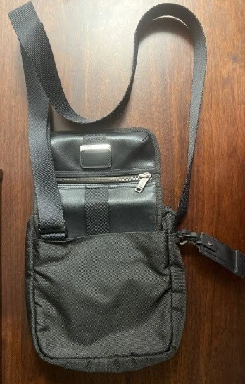 Tumi Barton Black/Leather Crossbody Men's Messenger Bag Alpha Bravo 2