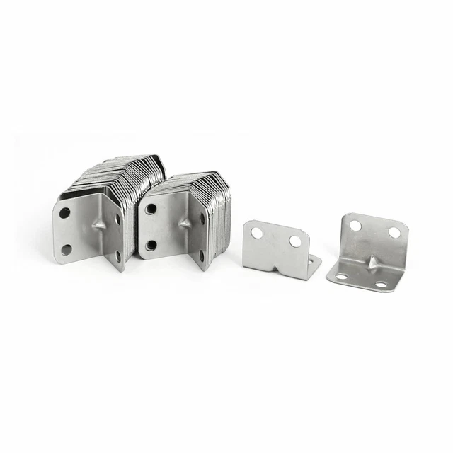 25mmx30mmx25mm Iron 90 Degree L Shaped Angle Shelf Support Brace Bracket 50pcs