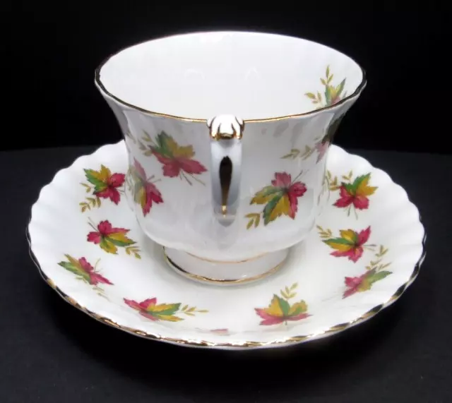 Royal Albert England Tea Cup and Saucer Canada From Sea to Sea Pattern Vtg 1990 3