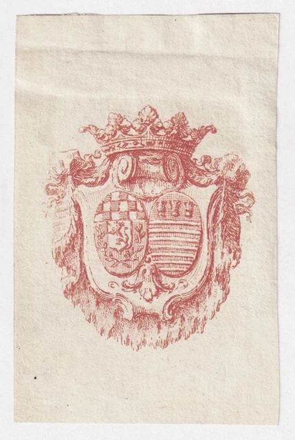 Exlibris Pecquot De Piece Maurice / Paris Blason Ex-Libris Arms