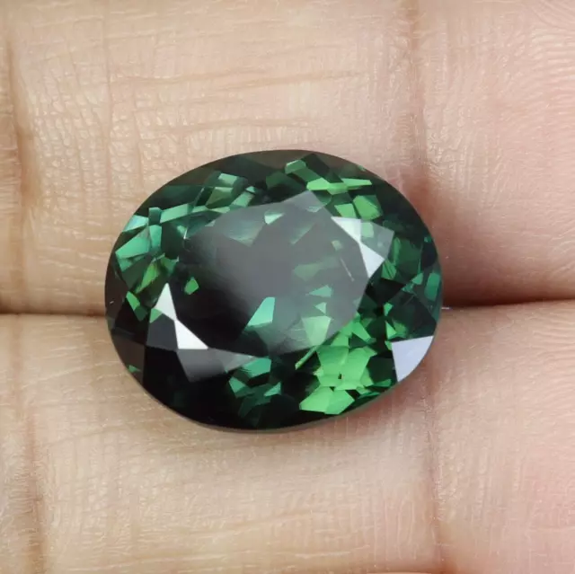 16.80 CT Naturel Chromé Tourmaline à Facettes Vert Desseré Pierre Précieuse