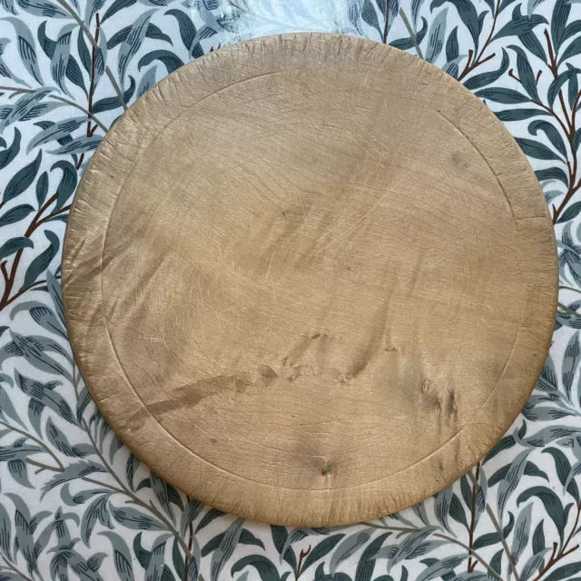 Vintage Wooden Round Bread Chopping Board Farmhouse Country Kitchen