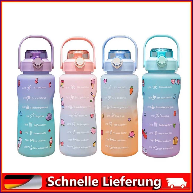1500 ml botella de agua deportiva grande con escala fitness viaje taza caldera