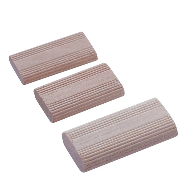 100 PIECES 10 mm domino wood dowel connector, beech wood dowels