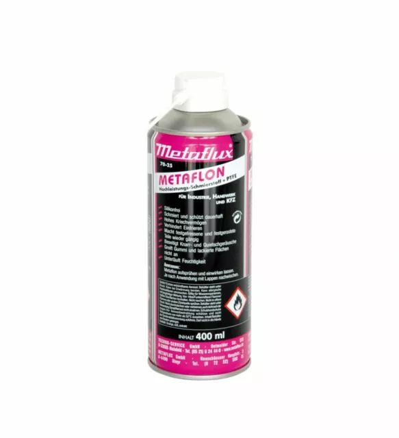 METAFLUX Metaflon-Spray 400ml 70-25 PTFE-haltiges Hochleistungsschmierspray