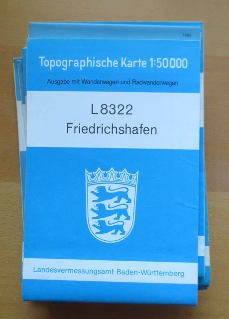 r1-1) Topographische Karte 1 : 50000   Friedrichshafen   L 8322