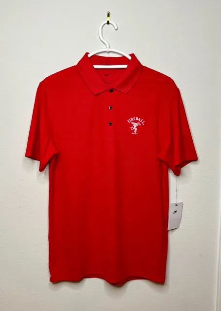 NWT Nike Dri-FIT Fireball Whisky Polo - Red, Men's Small
