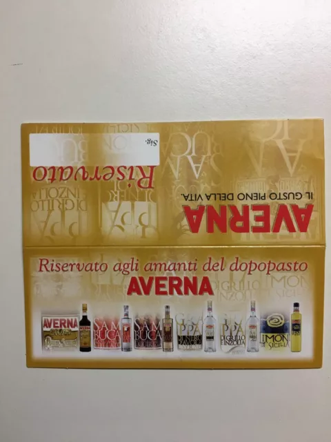 Biglietti Da Tavolo Riservato 50pz. Averna