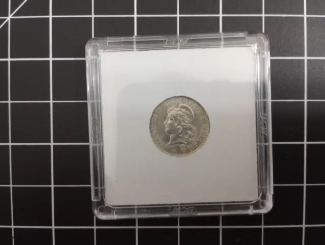 Argentina 1885 Silver 10 Centavos Coin 2