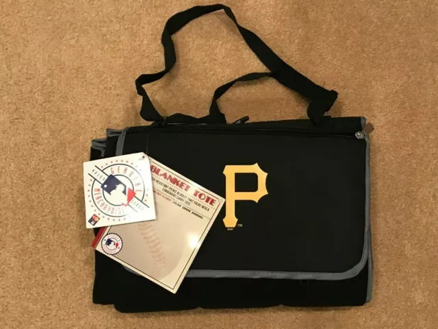 New Pittsburgh Pirates Picnic Time Blanket Tote Black