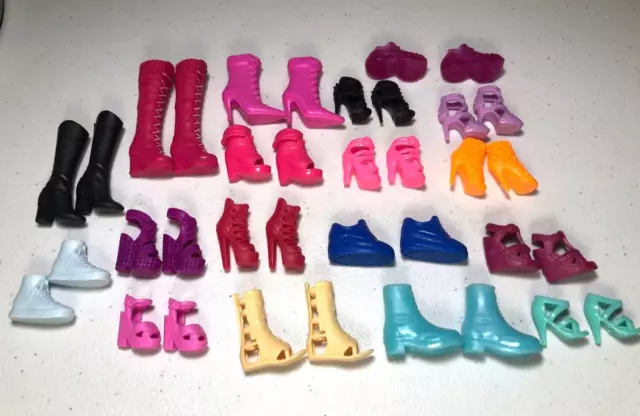 Barbie and Similar Size Fashion Doll Shoes Heels Boots Pairs Lot