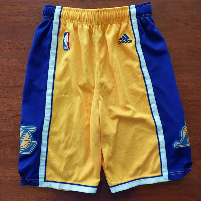 Adidas LA LOS ANGELES LAKERS NBA Basketball Sport Shorts - Youth M - Lebron Kobe