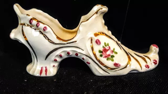 Rare Find Vintage Enameled China Slipper Circa Early 1900s Mint Condition
