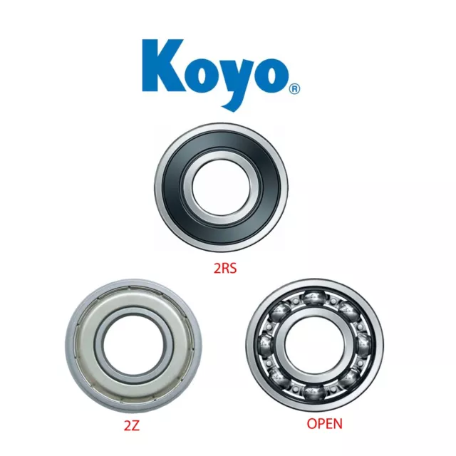 KOYO Bearing 6000 - 6412 Series - Open - 2RS - 2Z - C3 - *Choose your size*