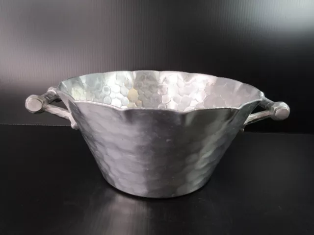 MCM Mid Century EVERLAST METAL Hand Forged Hammered Aluminum Ice Bucket # 993 2