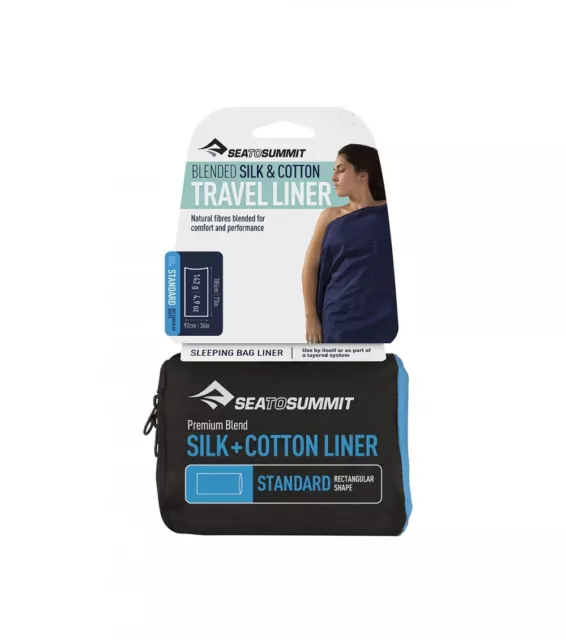 Sea To Summit Silk / Cotton Travel Liner Sleeping Bag Liner Regular Rectangular