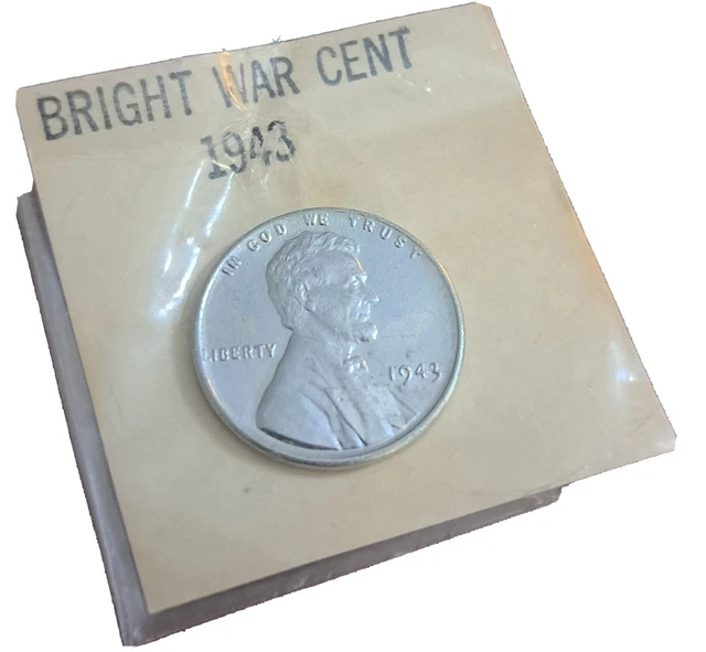 RARE 🚨 1943 “Silver” Steel Wheat Penny, No Mint Mark, Magnetic, War Cent, Good