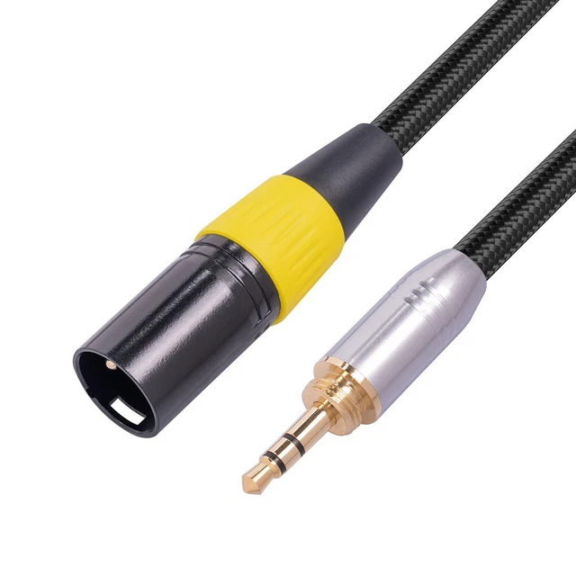 Enhanced 3 5mm to 3Pin XLR Male Audio Cable for Professional Sound Recording