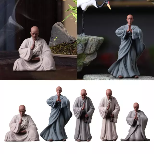 Ceramic Young Monk Figurines Statue Craft Decorative Lifelike and Vivid Hand