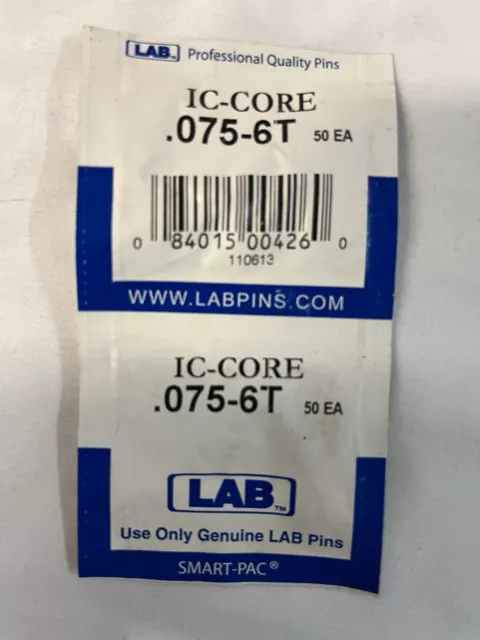 (100-Pk) Lab IC-Core .075-6T Pins