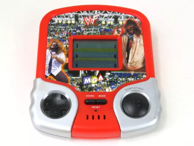 WWF WWE Mankind Handheld Electronic Game LCD MGA 1997 Working Rare