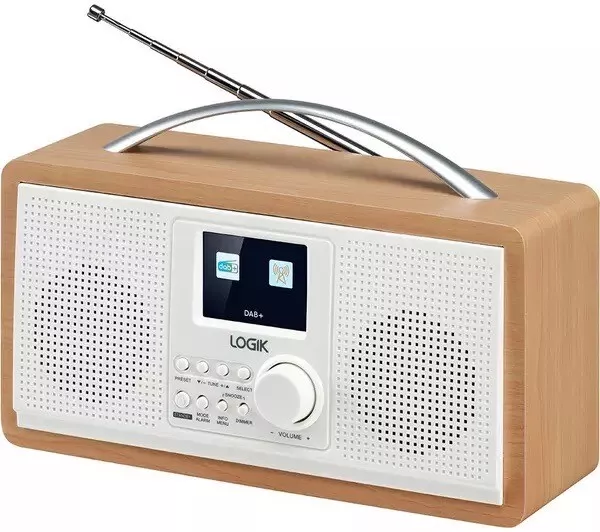 Logik L45DABW23 Portable DAB+/FM Radio White & Brown