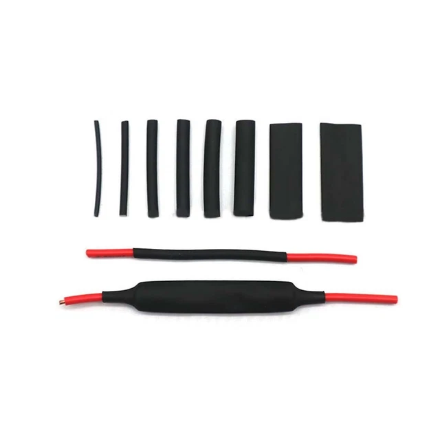625 pz manicotto tubo termoretraibile calore nero isolamento elettrico materiale