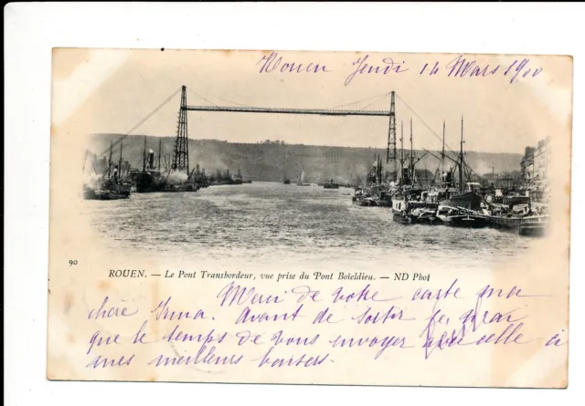 C14239 - Une Carte Postale Ancienne - ROUEN - Le Pont Transbordeur