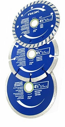 ROK 4-1/2 inch Diamond Saw Blade Set Pack of 3