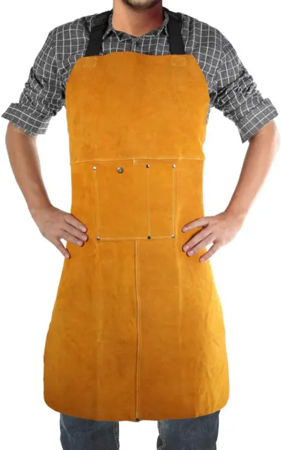 Benozit Leather Welding Work Apron,Heat&Flame Resistant, Protective Clothing or