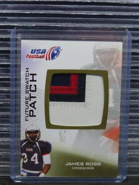 2012 USA Football James Ross Future Swatch Letter Patch RC #FS-27