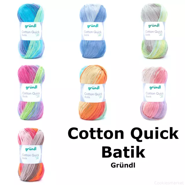 100g Cotton Quick Batik Baumwolle Farbverlauf Stricken Häkeln Wolle 7 Farben