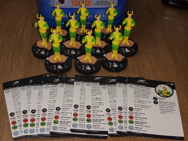 Marvel Heroclix Wotr Loki - 007 Common War Of The Realms 10 Figures!